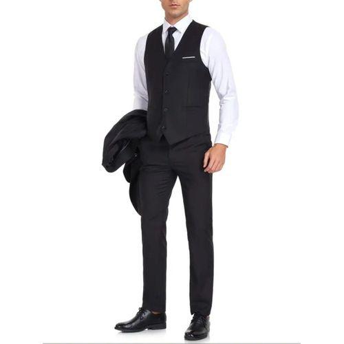 Erkek Lacivert Silim Fitt Yelekli Takım Elbise BGL-ST04304