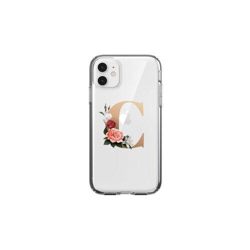 iPhone 11  C Harfi Desenli Şeffaf Telefon Kılıfı