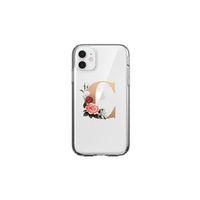 iPhone 11  C Harfi Desenli Şeffaf Telefon Kılıfı