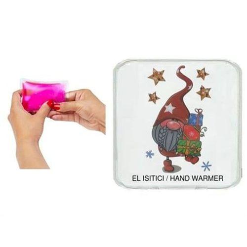 Yıldızlı Noel Cücesi Cep Sobası,El Isıtıcı,Sıcak Su Torbası Pvc  10X9,5Cm