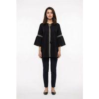 Kısa Kol Dicle Bağcıklı V Yaka Şile Bezi Yazlık Bluz Siyah Syh