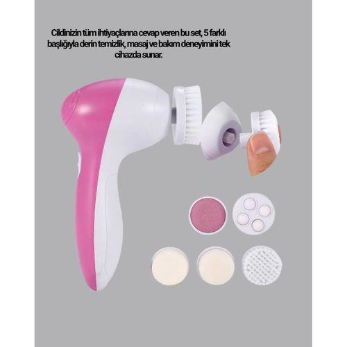 5 Başlıklı Yüz Masaj Aleti – Cilt Temizleme, Peeling, Siyah Nokta Ve Gözenek Bakımı