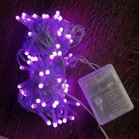 10m 100 Led Damla Uçlu Pembe Işık Şeffaf Kablo