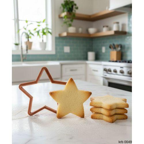 Yıldız Figürlü Kurabiye Kalıbı ve Hamur Kesici – Şeker Hamuru ve Oyun Hamuru İçin Tek Parça Kalıp