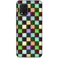 Xiaomi Mi 10 Lite Kılıf Patchwork (6) Silikon Kılıf Su Yeşili
