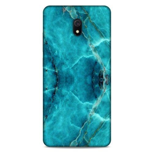 Mermer Desenli (13) Tema Silikon Kap Turkuaz Xiaomi Redmi 8A Kılıf