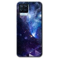 Realme 8 Kılıf Baskılı Kapak - Galaksi +Tam Kaplayan Mat Seramik