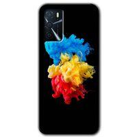 Oppo A16 Kılıf HD Desen Baskılı Arka Kapak - Black 1 + Kırılmaz Cam