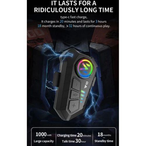 Y10 Kask Kulaklık Bluetooth Motosiklet Kulaklık 5,3 Bluetooth Intercom Motorsiklet Kulaklık