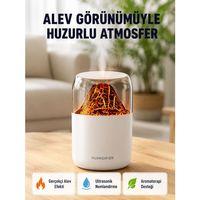 280ml Alev Işıklı Ultrasonik Hava Nemlendirici Sessiz Ve Usb Şarjlı
