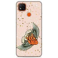 Lopard Xiaomi Redmi 9C Uyumlu Kılıf Tattoo's (27) Tasarımlı Kılıf Kalp Dövmesi