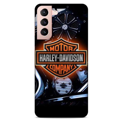 Samsung Galaxy S21 Uyumlu Kılıf Motorsiklet (13) Silikon Kap Harley Davidson