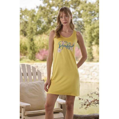 Çiçek Ve Yaprak Desenli Ve Baskılı "you Are Beautiful" Sabahlık Takımı