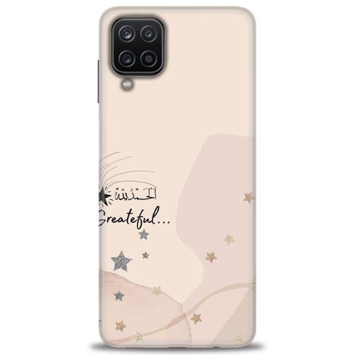 Samsung Galaxy A12 Kılıf HD Baskılı Kılıf - Greateful + Tam Ekran Koruyucu