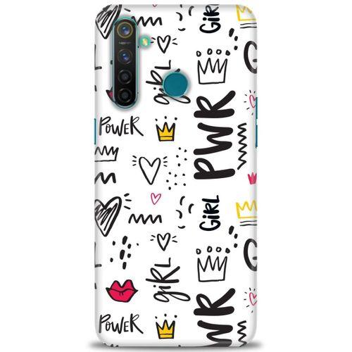 Realme 5 Pro Kılıf HD Baskılı Kılıf - Power Girl + Tam Ekran Koruyucu