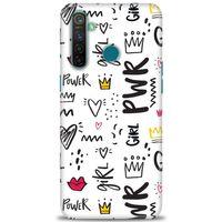 Realme 5 Pro Kılıf HD Baskılı Kılıf - Power Girl + Tam Ekran Koruyucu