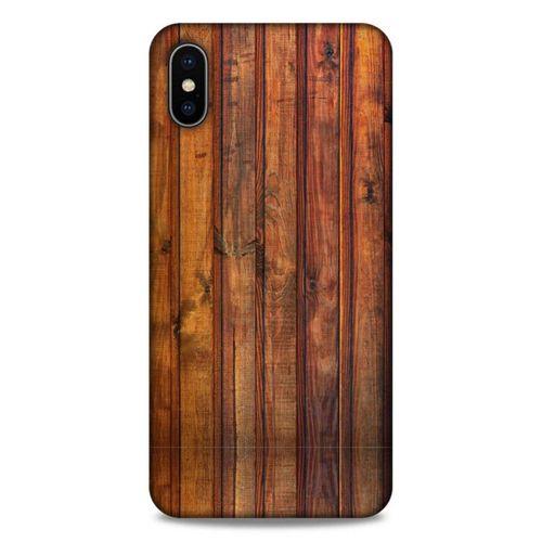 Lopard Apple iPhone XS Max Uyumlu Kılıf Wood'X (10) Full Koruma Kılıfı Desenli