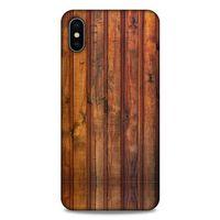Lopard Apple iPhone XS Max Uyumlu Kılıf Wood'X (10) Full Koruma Kılıfı Desenli