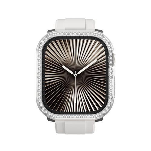 Apple Watch 10 46mm Amazingthing Gleam Fit FullGuard Taşlı Sert PC Kasa ve Ekran Koruyucu