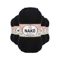 5 Adet Pırlanta Amigurumi El Örgü İpi Yünü Siyah 217