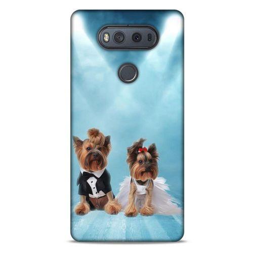 LG K61 Kılıf Köpek Kıyafetleri (18) Telefon Kılıfları Yorkshire Gömlek Papyon