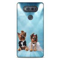 LG K61 Kılıf Köpek Kıyafetleri (18) Telefon Kılıfları Yorkshire Gömlek Papyon