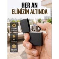 Metal Gövdeli Tasarım Çakmak Mat Yüzeyli Ve Ergonomik Tutma Özellikli