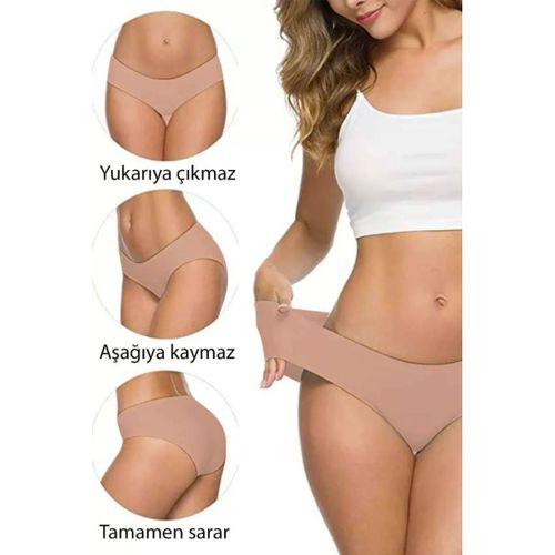 2 Adet Kadın Dikişsiz Lazer Kesim Esnek İz Yapmayan Külot S2