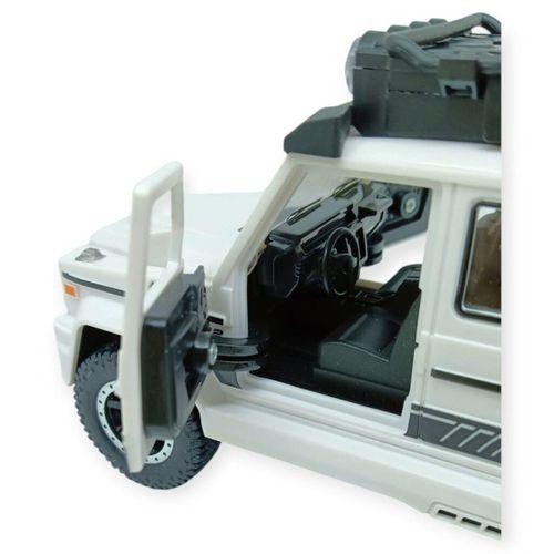 Sesli Işıklı Metal Off- Road Araba 16 cm - D700-04 - Beyaz
