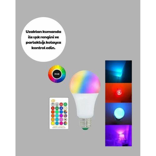 A Kalite 2025 Rgb Led Ampul Uzaktan Kumandalı 16 Renkli Lamba