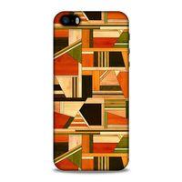 Lopard Apple Iphone 5 Uyumlu Kılıf Wood'X (45) Liquid Air Kılıf Baskılı