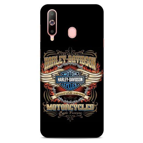 Samsung Galaxy A60 Uyumlu Kılıf Motorsiklet (6) Silikon Kılıf Harley Davidson