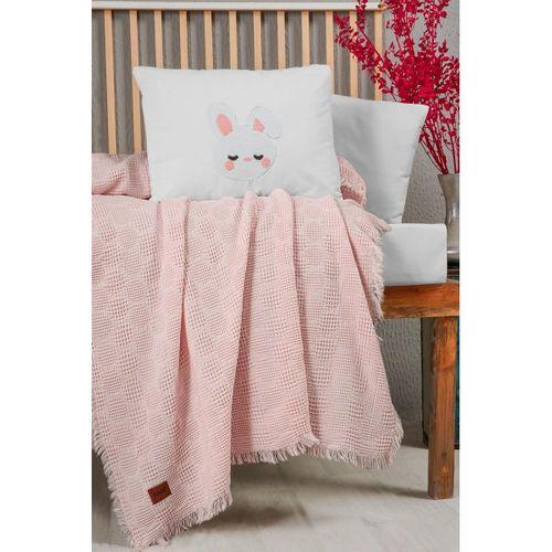 Kanz Bebek Waffle Müslin Nakışlı Pike Knz-021 Bunbun