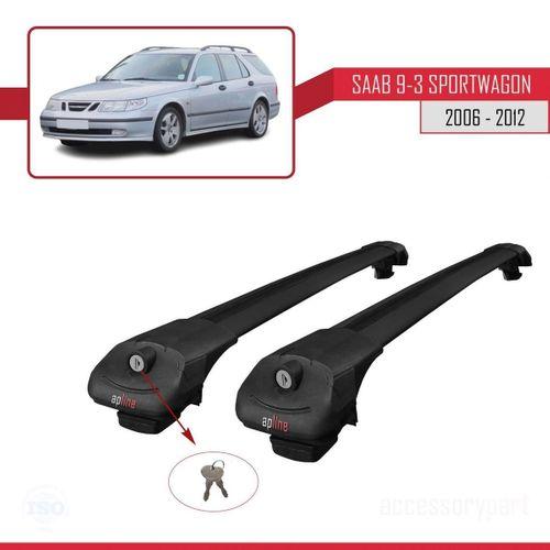 Saab 9-3 Sportwagon 2006-2012 Arası ile uyumlu ACE-1 Ara Atkı Tavan Barı SİYAH