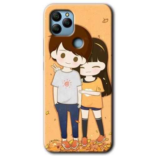General Mobile GM 22 Kılıf HD Desen Baskılı Arka Kapak + Temperli Cam - Şıpsevdi Çift