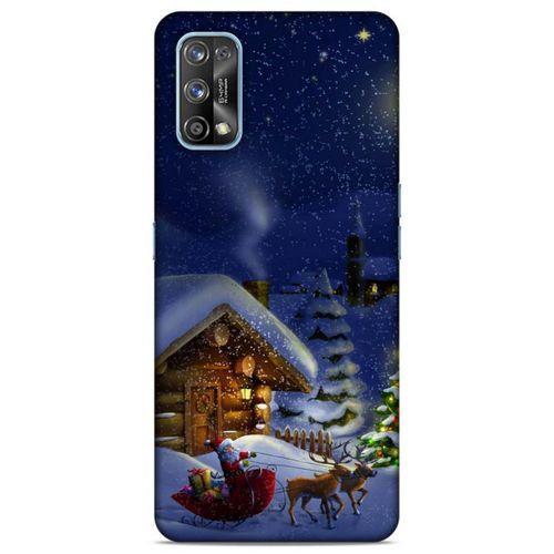Lopard Oppo Realme 7 Pro Uyumlu Kılıf Gece'S (24) Darbe Emici Kılıf Kar Manzara