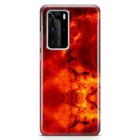 Huawei P40 Pro Kılıf Red Night Arka Kapak Koruma Desenli Full Koruyucu