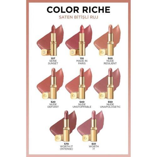 L'Oreal Paris Color Riche Saten Bitişli Ruj - 550 Nude Unapologetic