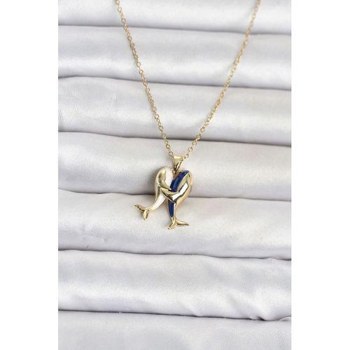 316L Çelik Zincir Gold Renk Dolphin Model Kadın Kolye