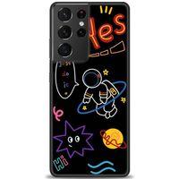 Samsung Galaxy S21 Ultra Kılıf HD Baskılı Kılıf - Yes + Tam Ekran Koruyucu