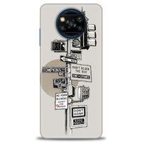 Xiaomi Poco X3 NFC Kılıf HD Baskılı Kılıf - Tabelalar + Tam Ekran Koruyucu