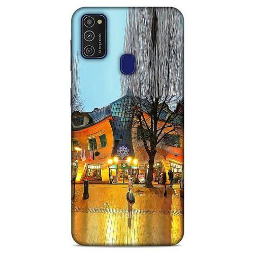 Samsung Galaxy M21 Kılıf Dünya Mimarisi (33) Hybrid Kılıf Krzywy Domek Polonya