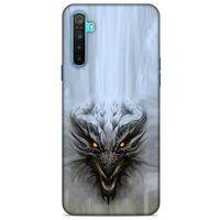 Oppo Realme 6i Kılıf Dragons (11) Tam Koruma Beyaz Ejderha