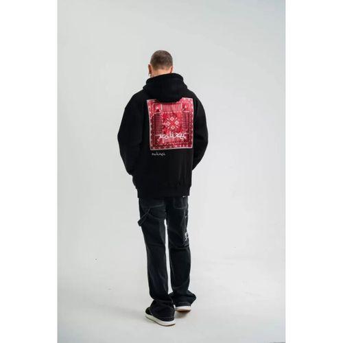 POLIZEI Premium Kalite Unisex Kapşonlu Dijital Patchli SweatShirt - Siyah