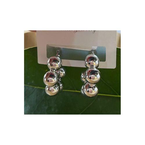 Monalisa Home Gümüş Renk Lüks Gösterişli Çiçek Model Küpe