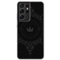 Galaxy S21 Ultra Kılıf HD Desen Baskılı Arka Kapak - Siyah Mandala 1