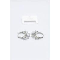 Baget Taşlı Shakira Küpe - Gümüş