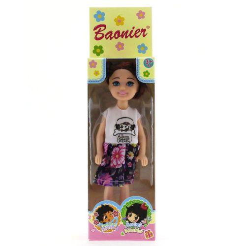 Baonier Çiçek Etekli 14 cm Sarışın Tekli Kız Bebek