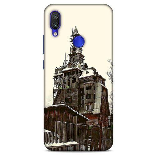 Xiaomi Redmi Note 7 Kılıf Dünya Mimarisi (40) Fit Silikon Kılıf Wooden Gagster House