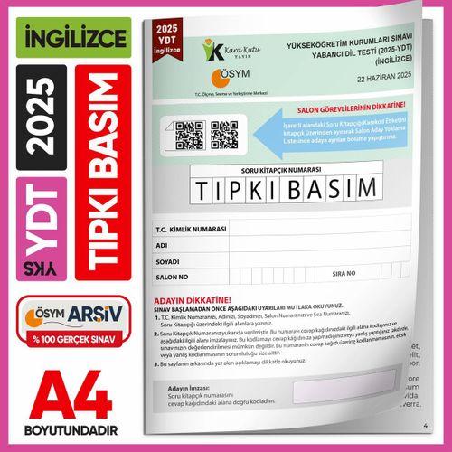 2025 YKS YDT İngilizce ÖSYM Tıpkı Basım Çıkmış Soru Deneme Kitapçığı (Video Çözümlü Türkiye Geneli)